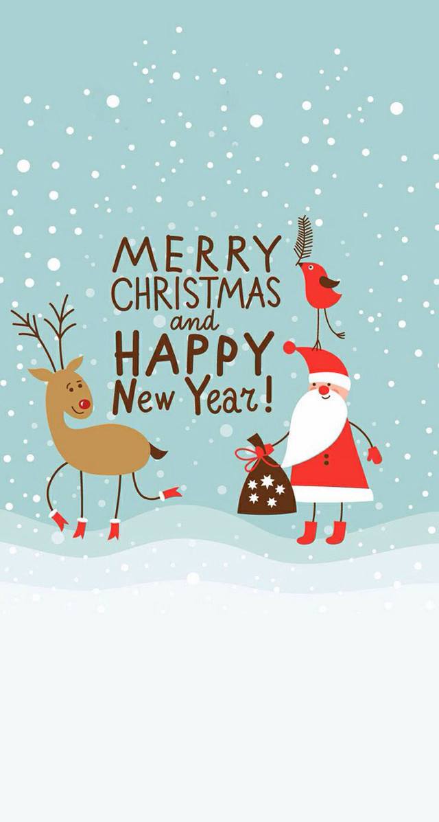 Christmas santa reindeer snow merry free wallpaper - medium preview image