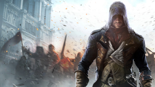 Man hooded jacket gun crowd free wallpaper - medium preview image