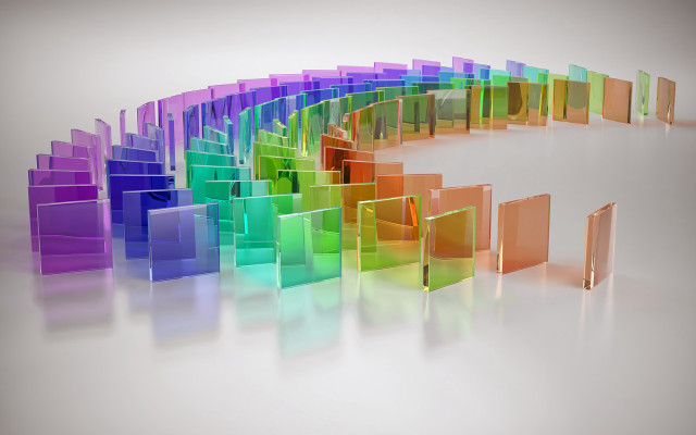 Rainbow colored spiral books white #2 free wallpaper - medium preview image