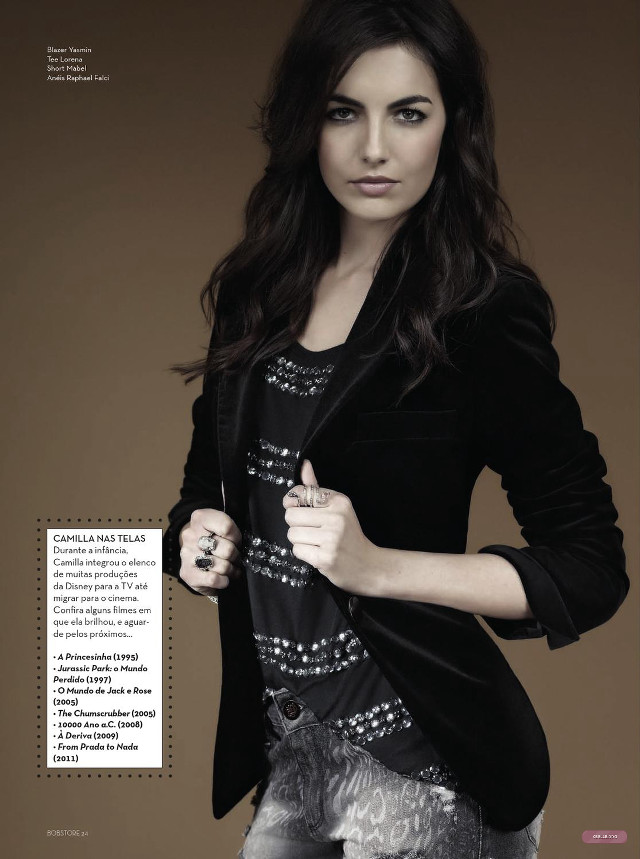 Woman black jacket jeans magazine free wallpaper - medium preview image