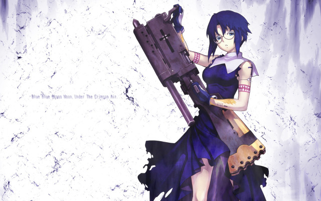 Woman blue dress large object free wallpaper - medium preview image