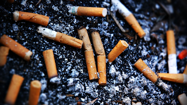 Cigarettes smoke table lighter pile free wallpaper - medium preview image