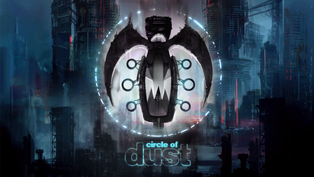 Futuristic city black bat circle free wallpaper - medium preview image