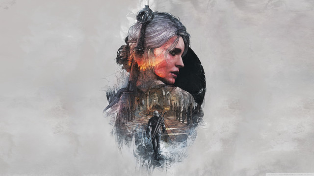 Woman city man gun digital free wallpaper - medium preview image