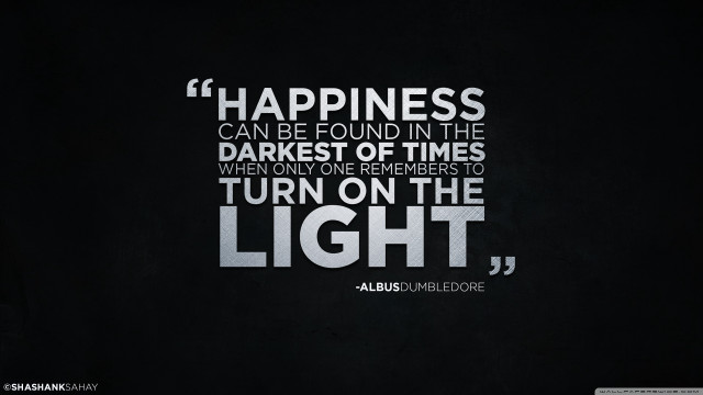 Happiness quote black background white #2 free wallpaper - medium preview image