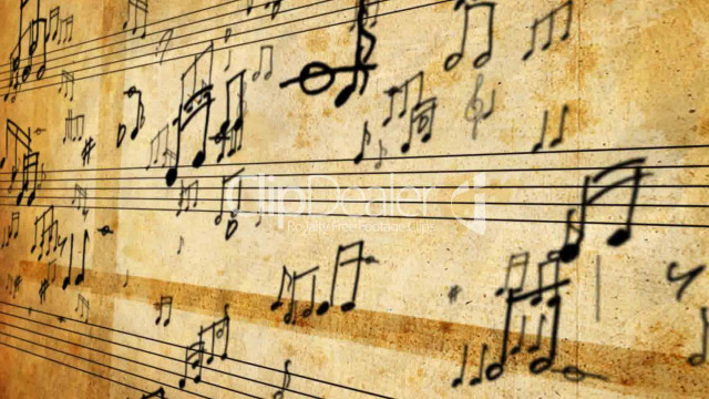 Musical notes wall clock image free wallpaper - medium preview image