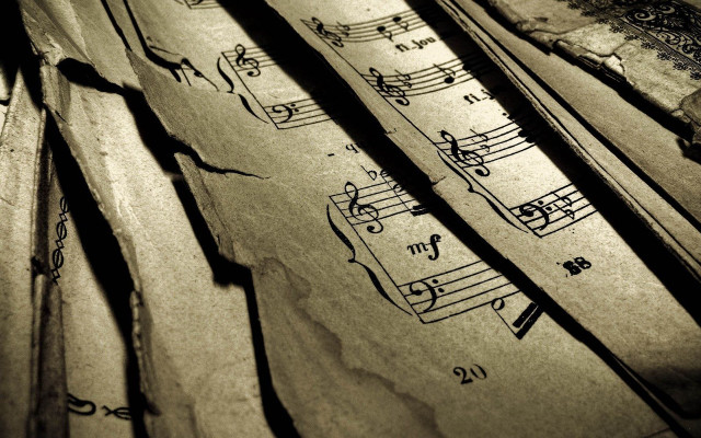 Musical notes pen fluxus baroque #2 free wallpaper - medium preview image