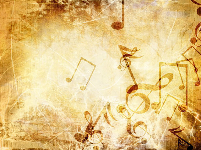 Grungy background musical notes symbols free wallpaper - medium preview image