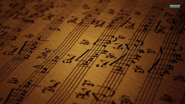Sheet of music musical notes #3 free wallpaper - medium preview image