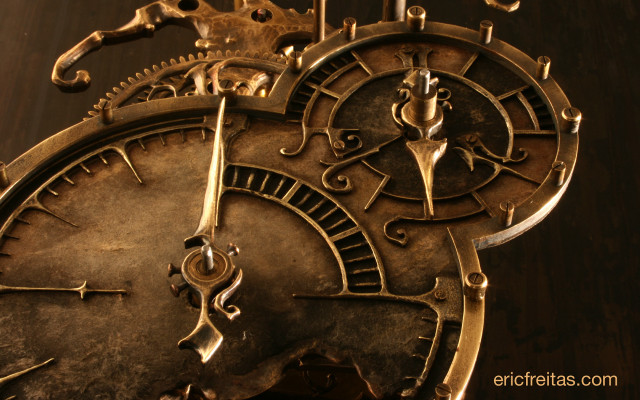 Close up clock face side free wallpaper - medium preview image