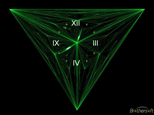 Green triangle numbers black background free wallpaper - medium preview image