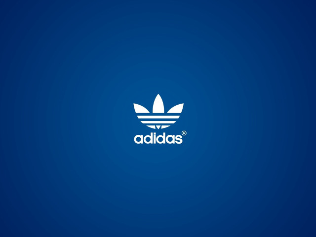 Blue background white adidas logo #5 free wallpaper - medium preview image