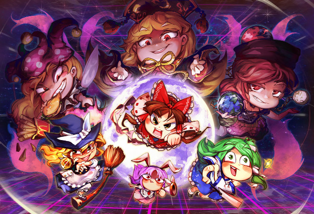 Cartoon characters circular object light free wallpaper - medium preview image