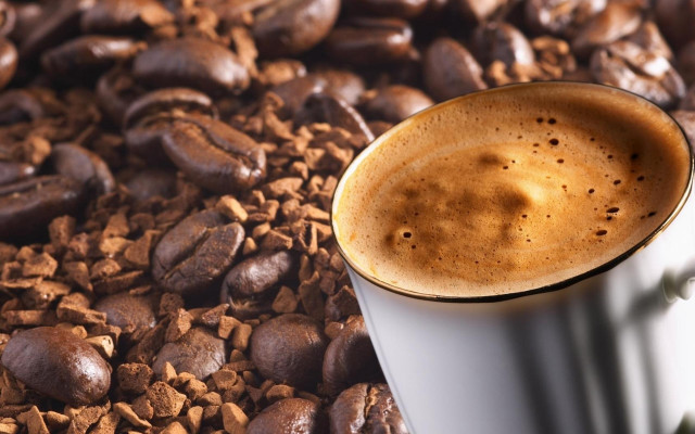 Coffee cup coffee beans table #4 free wallpaper - medium preview image