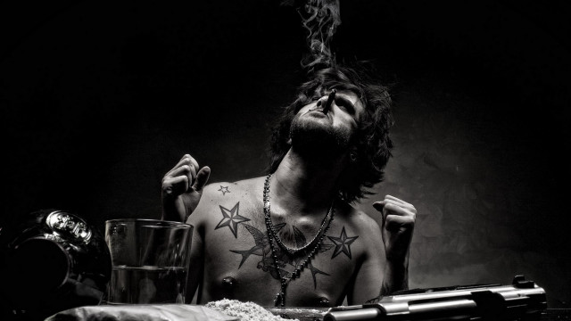 Man gun water glass cigarette free wallpaper - medium preview image