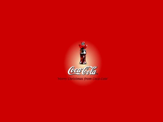 Coca cola red background typographic free wallpaper - medium preview image