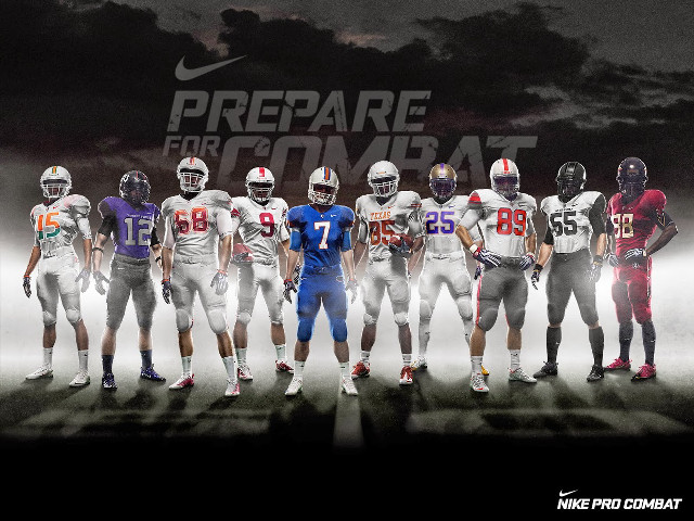 Football players prepare for combat free wallpaper - medium preview image