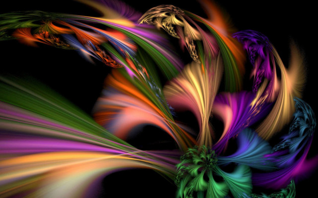Colorful abstract painting black background free wallpaper - medium preview image