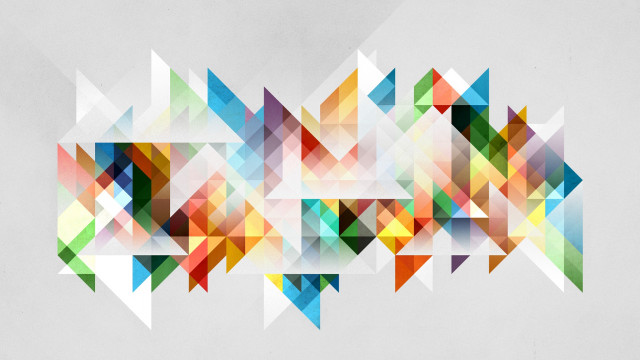 Colorful abstract triangles lines white free wallpaper - medium preview image
