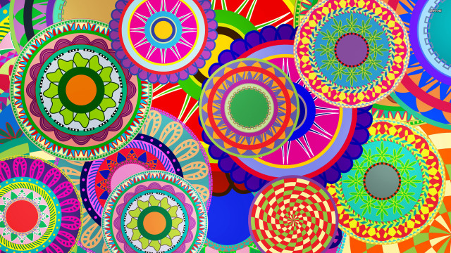 Colorful background circular designs image free wallpaper - medium preview image