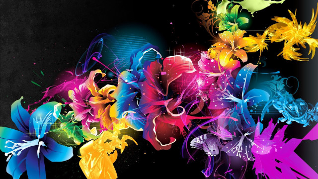 Colorful flower psychedelic vivid constellation free wallpaper - medium preview image