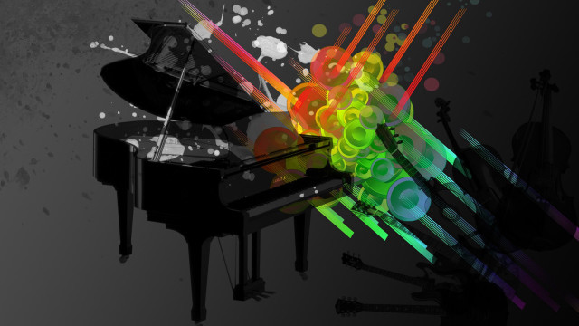 Piano colorful background musical instrument free wallpaper - medium preview image