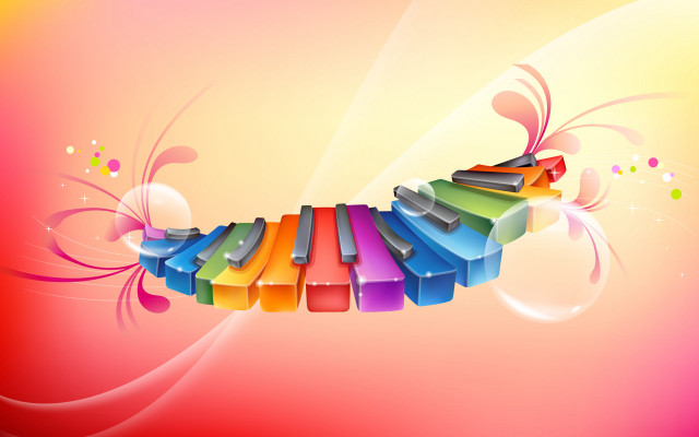 Colorful piano rainbow background swirly #2 free wallpaper - medium preview image