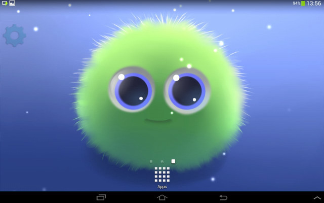 Green creature big eyes smile free wallpaper - medium preview image