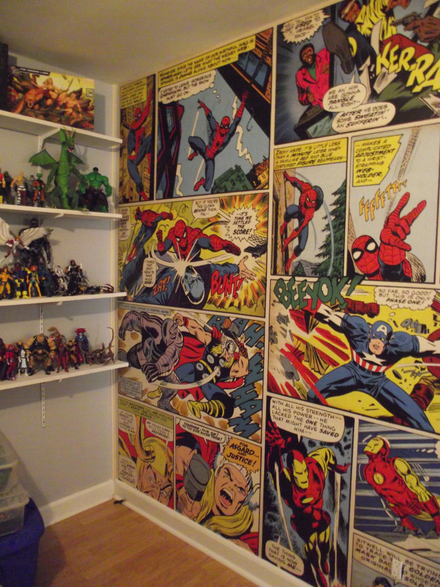 Comic book room action figures free wallpaper - medium preview image