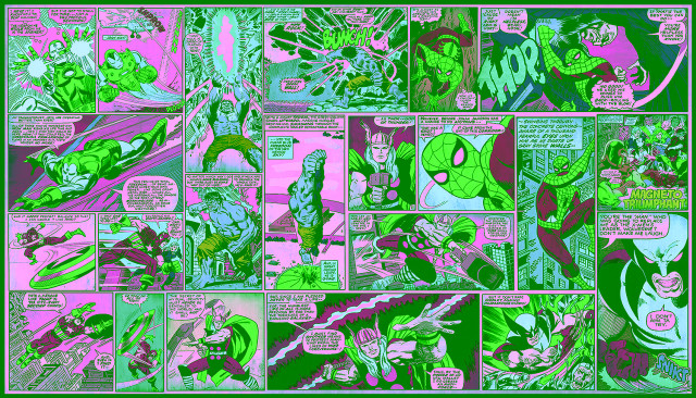 Comic page characters strip middle #2 free wallpaper - medium preview image