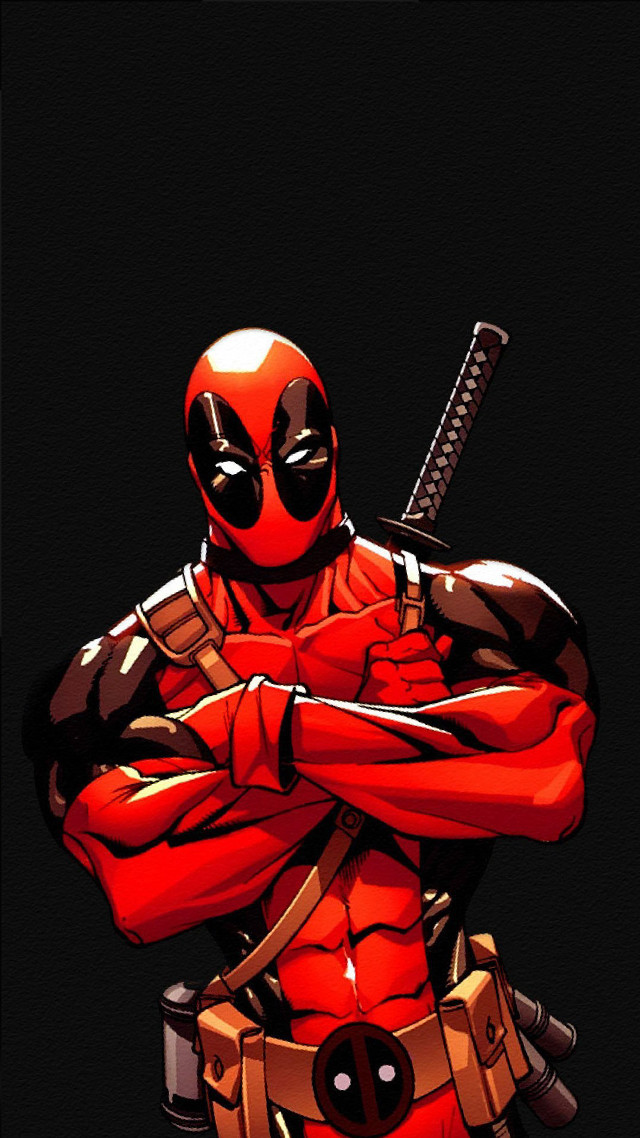 Deadpool sword black background red #2 free wallpaper - medium preview image
