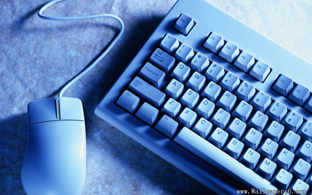 Computer keyboard mouse table corded free wallpaper - medium preview image