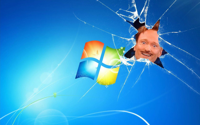 Man looking broken window face free wallpaper - medium preview image