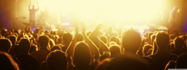 Crowd stage concert bright lights free wallpaper - medium preview image
