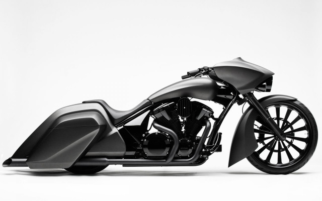 Black white motorcycle white background free wallpaper - medium preview image