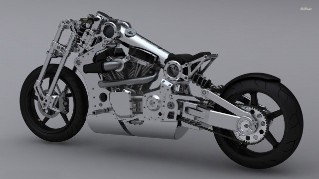 Motorcycle 3d image gray background #2 free wallpaper - medium preview image