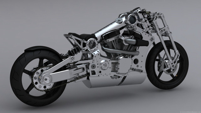 Motorcycle 3d image gray background free wallpaper - medium preview image
