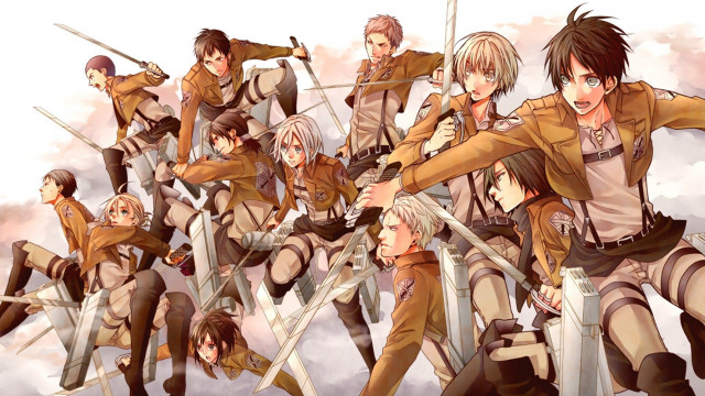 Anime characters swords action group free wallpaper - medium preview image