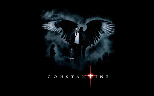 Man wings dark background cross free wallpaper - medium preview image