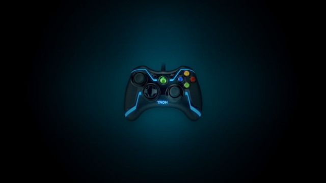 Black blue controller lit dark free wallpaper - medium preview image