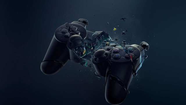 Video game controller flying floating free wallpaper - medium preview image