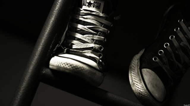 Sneakers metal bar dark night free wallpaper - medium preview image