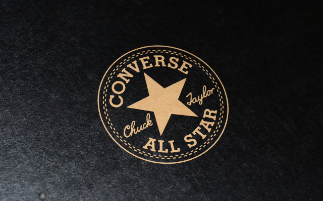 Converse logo black surface gold free wallpaper - medium preview image