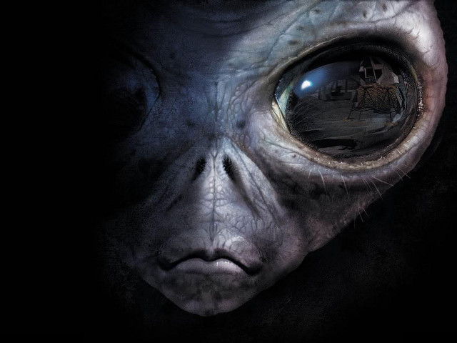 Alien closeup ship background light free wallpaper - medium preview image