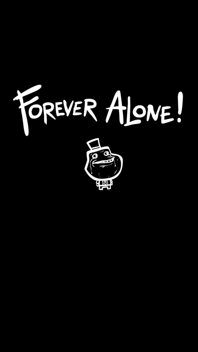 Forever alone cartoon dog top free wallpaper - medium preview image