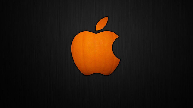 Apple logo black background light free wallpaper - medium preview image