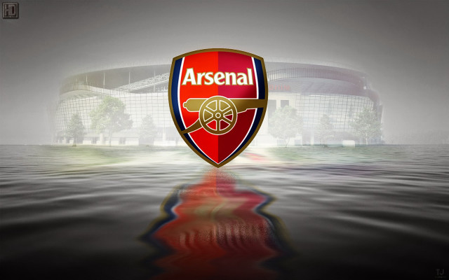 Red black soccer badge water free wallpaper - medium preview image