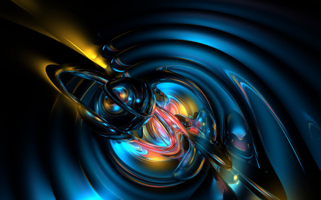 Spiral design blue yellow red free wallpaper - medium preview image