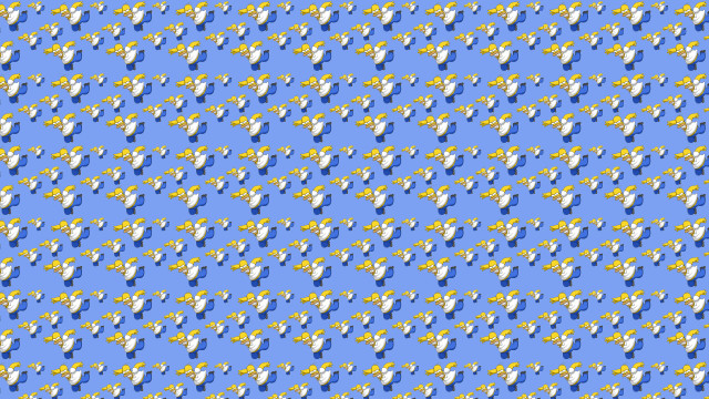 Blue yellow pattern man woman free wallpaper - medium preview image