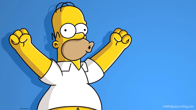 Cartoon character arms up eyes free wallpaper - medium preview image